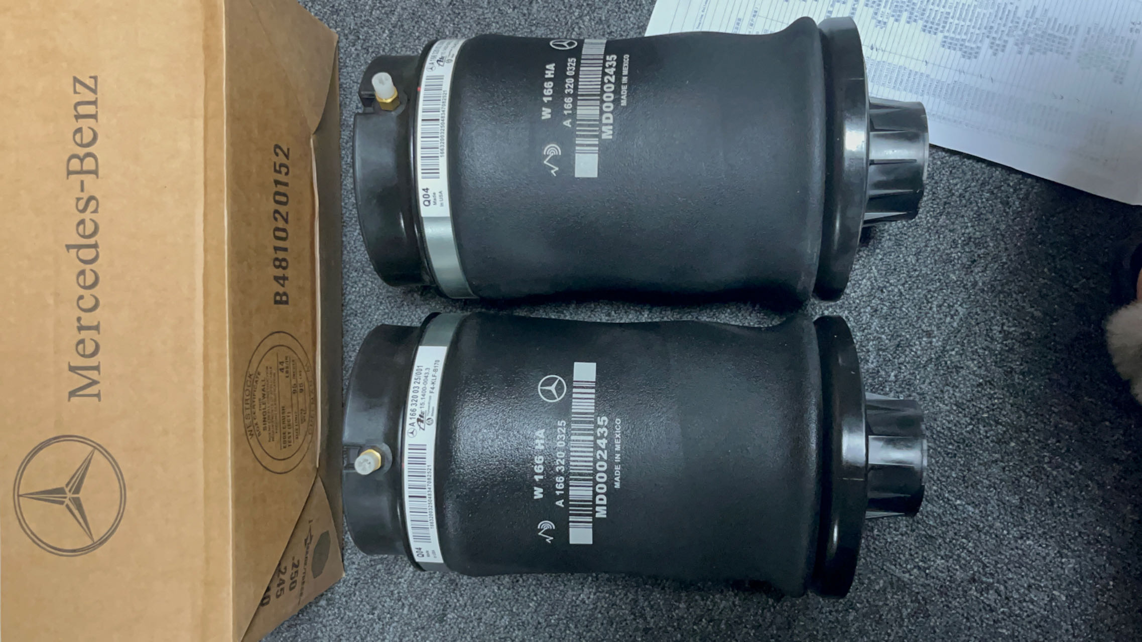 MERCEDES-BENZ W205 S213 Rear Left&Rear Right Air Spring 2053200725  2053200825 2053200225 2053200125 - 图片 4
