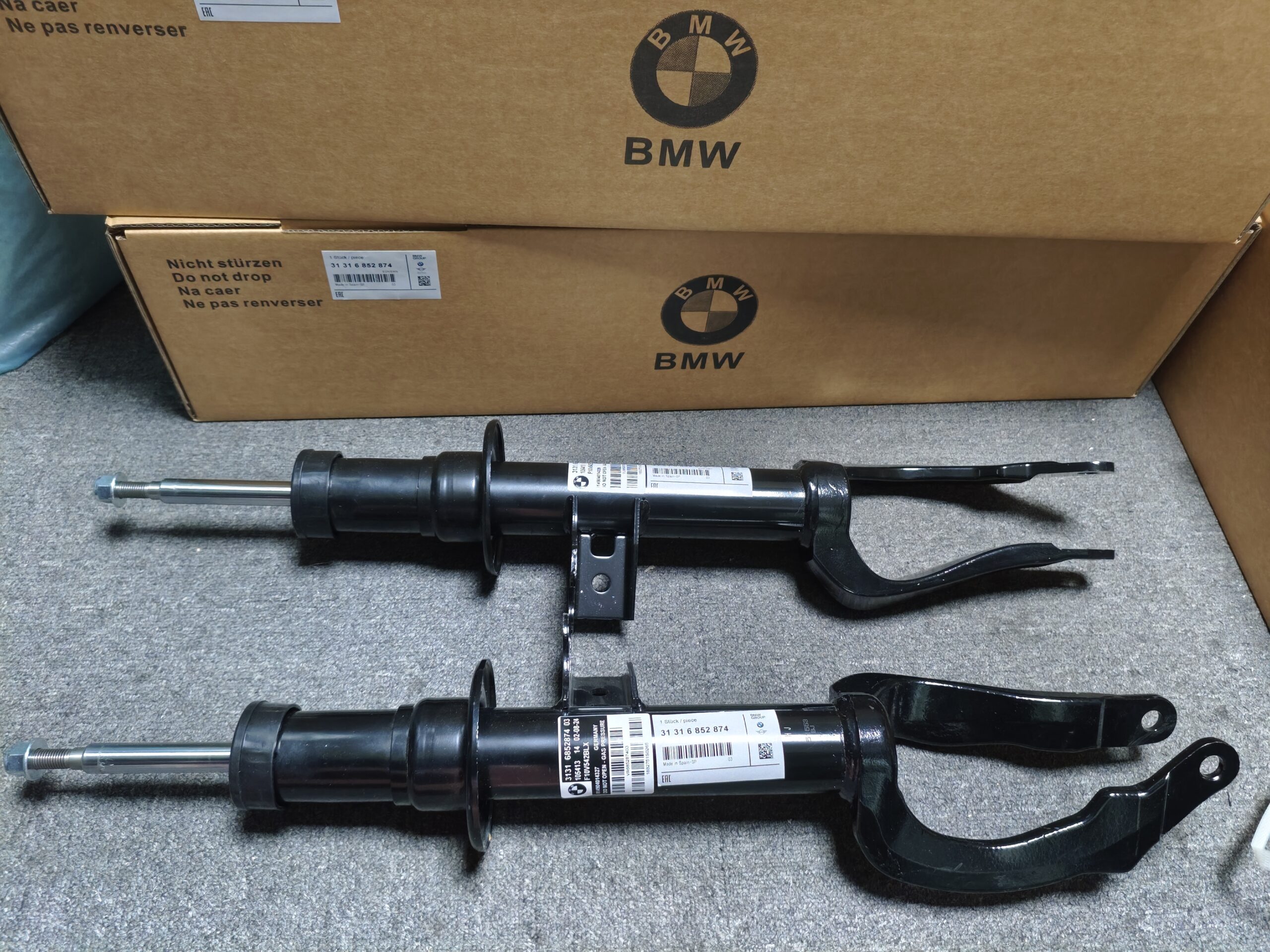 BMW F10 Front Left &Front Right Spring Strut   31316852873 31316852874 31316784013 31316784014 31316789609 31316789610 31316789361  31316789362  31316798779 31316798780 31316854957 1316854958 31316789603 31316789604 31316798781  31316798782 31316856443   31316856444 - 图片 1