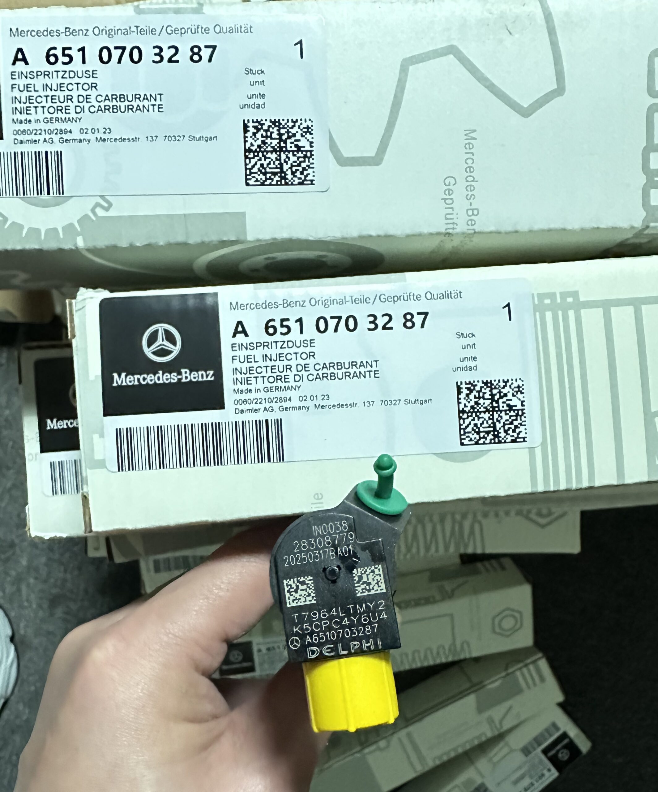 MERCEDES-BENZ W204 A207 W166 X204 Diesel Fuel Injector 6510703287 DELPHI  28308779 - Image 2