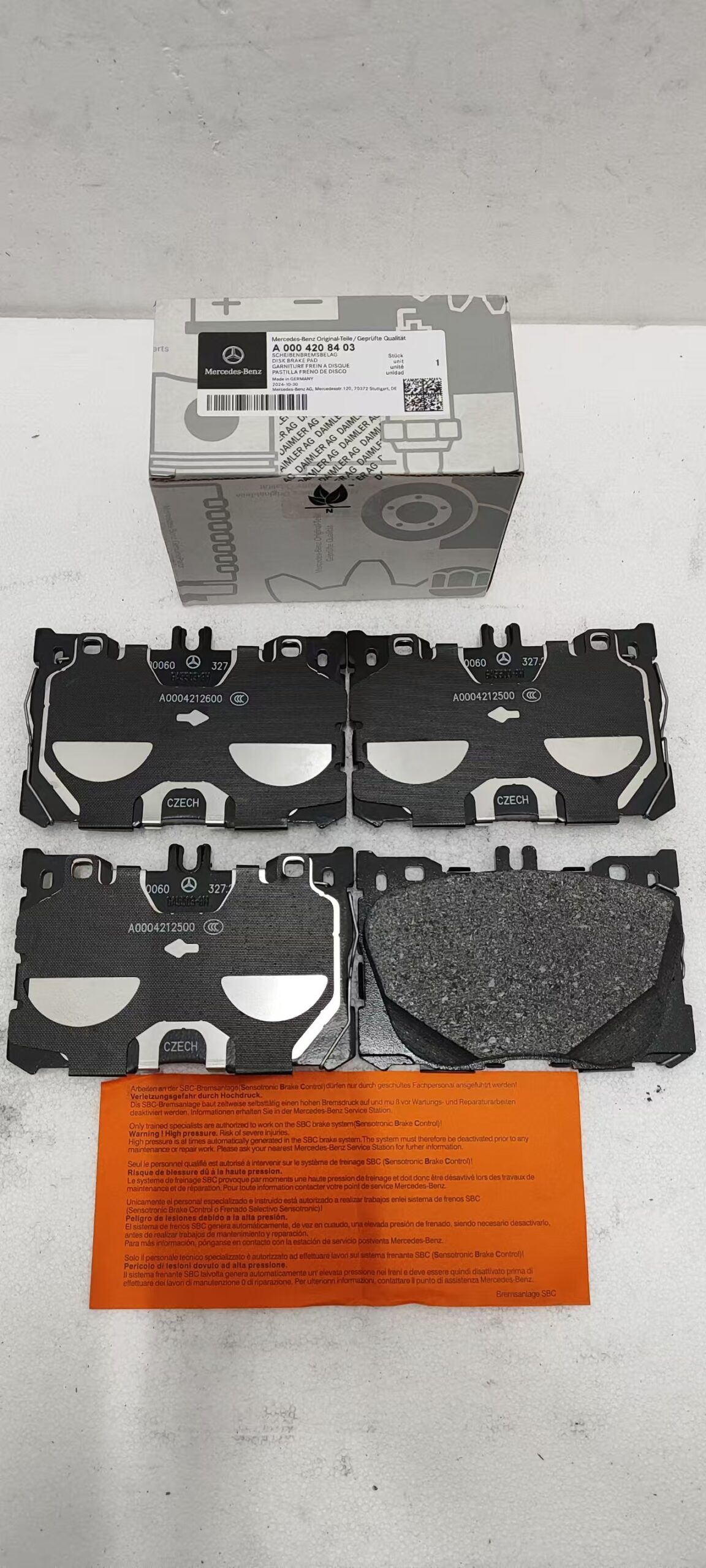 Mercedes-Benz  Front Brake Pad Set E53 AMG W205 W213 0004208403  0004204900 0004204904  0004208403  A0004204900 A0004204904 A0004208403 - Image 1