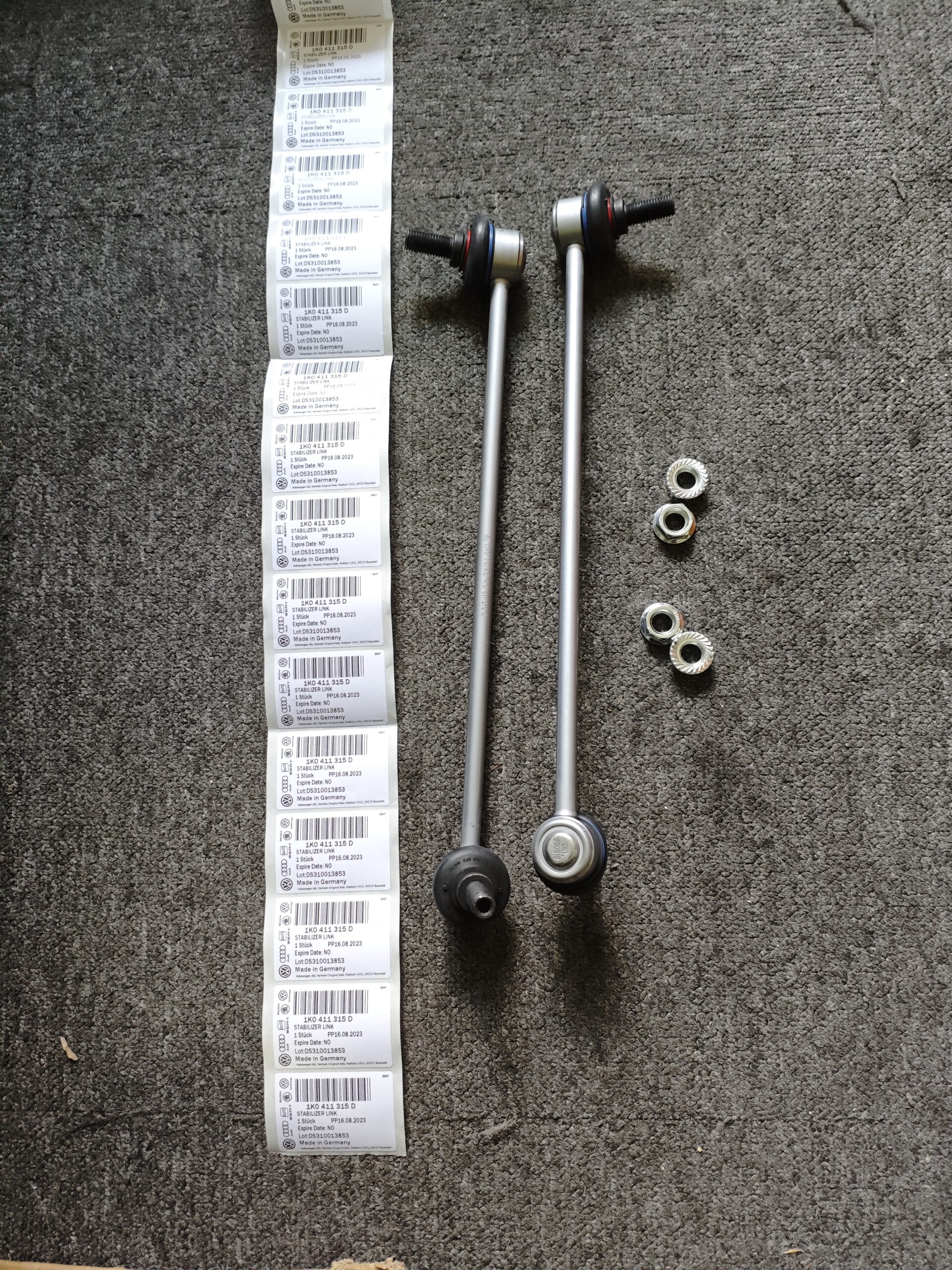 8d0b1f89ee9f9ec32b817bb11190a4d 1K0411315D Audi Volkswagen Beetle Caddy III Passat Eos Golf A3 Q3 Stabilizer Link Front 1K0411315B 1K0411315P 1K0411315J 1K0411315K 1K0411315R 1K0411315N 1K0411315G - Image 1