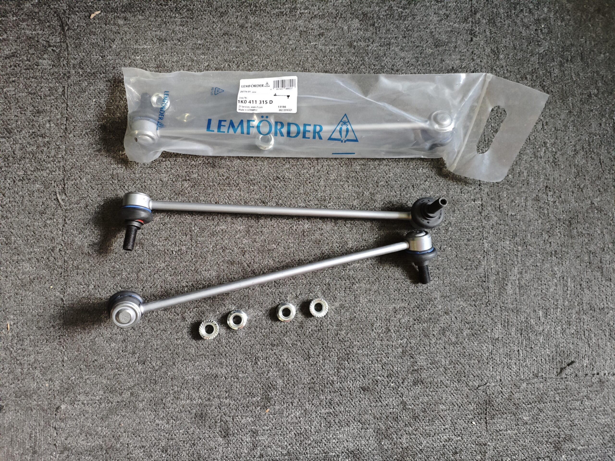 a4a0125ca6381f6baefd12e3c5323c2 1K0411315D Audi Volkswagen Beetle Caddy III Passat Eos Golf A3 Q3 Stabilizer Link Front LEMFORDER 1K0411315B 1K0411315P 1K0411315J 1K0411315K 1K0411315R 1K0411315N 1K0411315G - Image 1