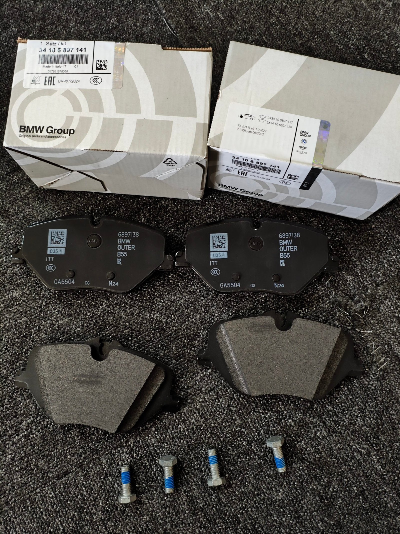 宝马 刹车片 34106897141 34106897141 BMW Brake Pad Set 34106897141 - Image 1