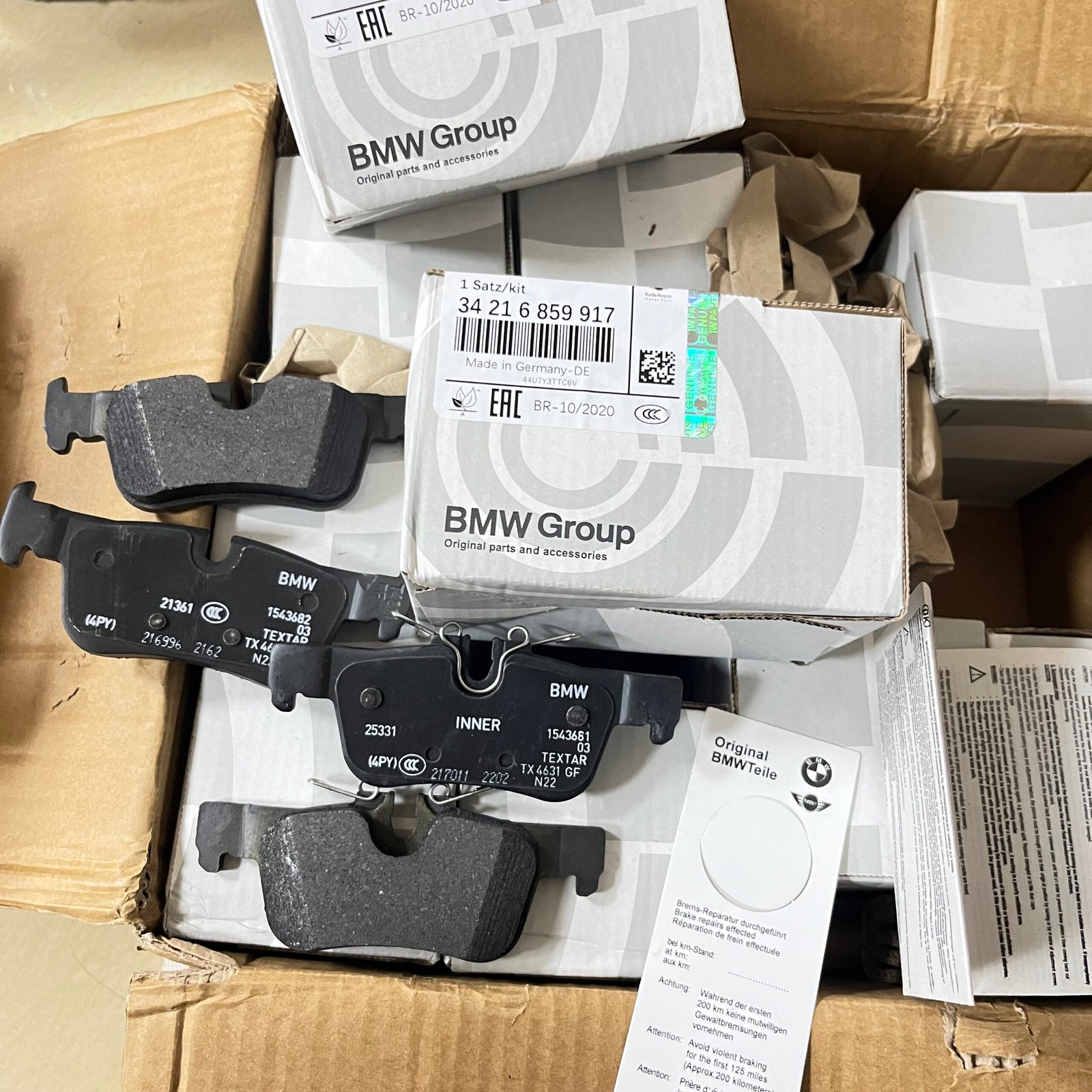 宝马 刹车片 F45 34216859917 F45 34216859917 BMW Brake Pad Set F45 34216859917 - 画像 (1)